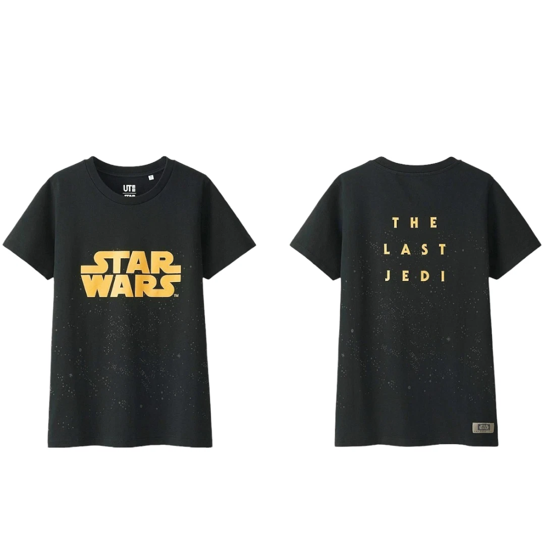 UNIQLO Star Wars Women s The Last Jedi Gold Logo T shirt Size Small