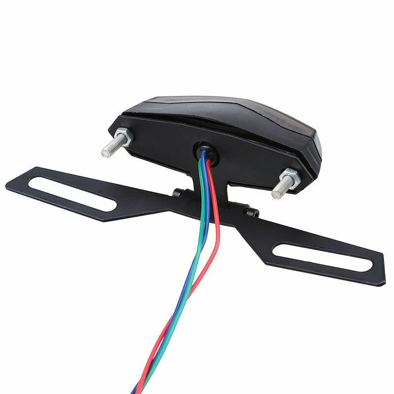 Luz LED de matrícula de freno trasero universal para Honda Yamaha Harley Foto 2 de 4