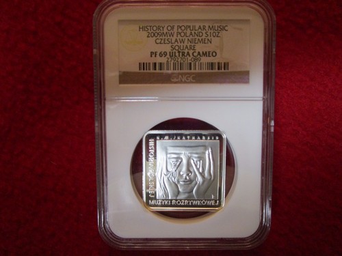 2009 Poland Silver 10zl NGC PF69 History of Polish Popular Music Czeslaw Niemen - Picture 2 of 5