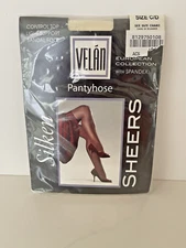 Velan Silken Sheers Control Top Pantyhose Size C/D Bone Light Support New