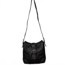 Danier Purse Black Pebbled Leather Crossbody ...