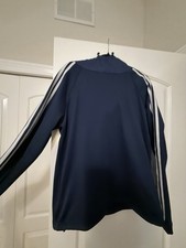 Adidas Men's COLD.RDY Navy 3-Stripe Hooded Golf Sweatshirt Hoodie L Large New