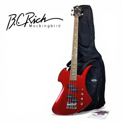 B.C.Rich Mockingbird Metallic Red E-Bassgitarre gebraucht aus Japan