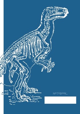 Blue Dinosaur Notebook: 7x10in College Ruled Composition