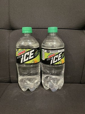 Two (2) Mountain Dew Ice Full 20oz Bottles  New  &  Pepcoin 