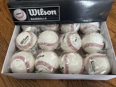 Wilson Case Lot Of 12 Baseballs Leather Cover A1030 RS-T