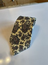 Buckingham Ivory w/ Grey/Red Paisley 100% Italian Silk Men’s Tie Made In USA