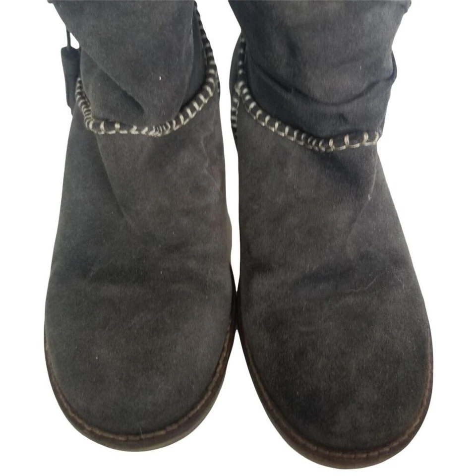 Coolway Botines Mujer 38 EU Gris Cuero Botines Tacón Botas Mujer Forradas Foto 4 de 4