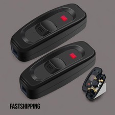 Light Switch AC 250V 10A Inline Cord Switch with LED Indicator Light Single 2PCS
