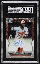 2023 Bowman Draft HTA Choice Refractor Enrique Bradfield Jr SGC 8.5 Auto 1k9t