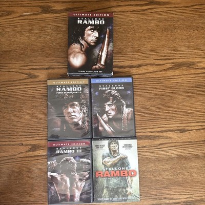 Rambo Ultimate Collection 1,2,3 DVD Plus The Fight Continues Sylvester Stallone