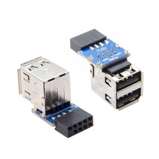 Chenyang 2 Pack USB 2.0 Front Panel Header 9/10Pin 1 Male to 2 USB 2.0 Female Ma