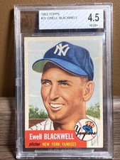 Ewell Blackwell 1953 Topps Beckett BVG 4.5 Graded Card New York Yankees #31