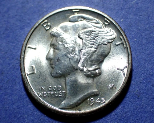 1945-D Mercury Dime  Near Ch. BU