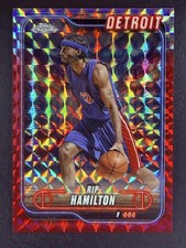 2024-25 Topps Chrome Rip Richard Hamilton Red Refractor #5/5 SP SSP Pistons