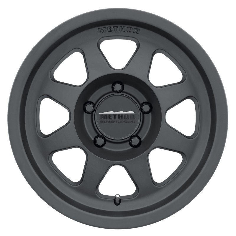Method Fits MR701 17x8.5 0mm Offset 5x5 71.5mm CB Matte Black Wheel