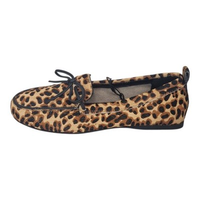 M&S Collection flache Damenschuhe Leder Leopardenmuster Boot UVP 60,00 £