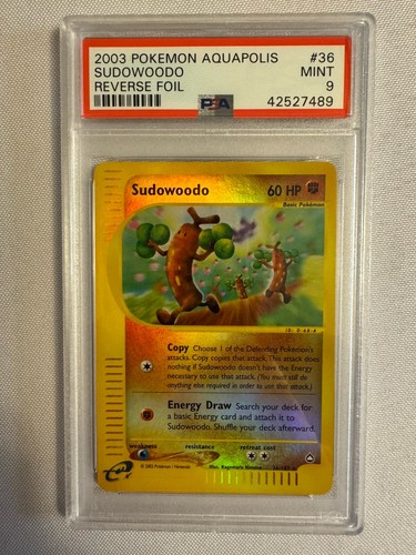 2003 Pokemon - Sudowoodo Reverse Holo Rare E Reader Aquapolis 36/147 PSA 9 Mint! - Picture 1 of 7