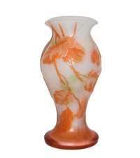 KRALIK JUGENDSTIL CAMEO GLAS VASE MIT SIGNATU...