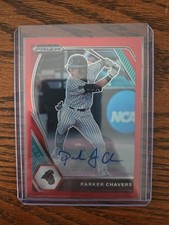 2021 Panini Prizm Draft Picks Red Prizm Auto /50 Parker Chavers #PDP196 Auto