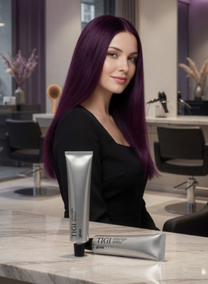 2 x 60ml TIGI Copyright Colour Gloss Permanent Creme Haarfarbe 55/22 Violett