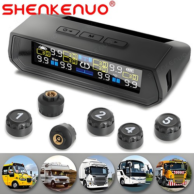 #ad #ad 6 Sensors TPMS Tire Pressure Monitoring System for RV Motor Home Caravan Trucks $37.99