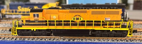 Nuevo Kato N Scale Bay Line RR SD40-2 Early BAYL #3321 DC / DCC listo | Condition: New