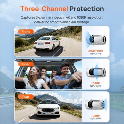 Dashcam T800E 4K HDR F1.55 Blende Superkondensator Sprachsteuerung GPS Auto DVR