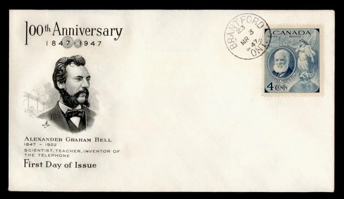 DR WHO 1947 CANADA FDC ALEXANDER GRAHAM BELL ARTCRAFT CACHET M78731