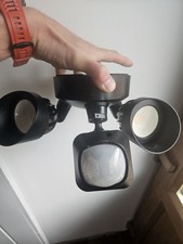 Ring Floodlight Cam Wired Plus 1080P HD - Black Outdoors Camera Light Used. 