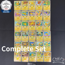 30th Celebration Pikachu Holo Complete Set Of...
