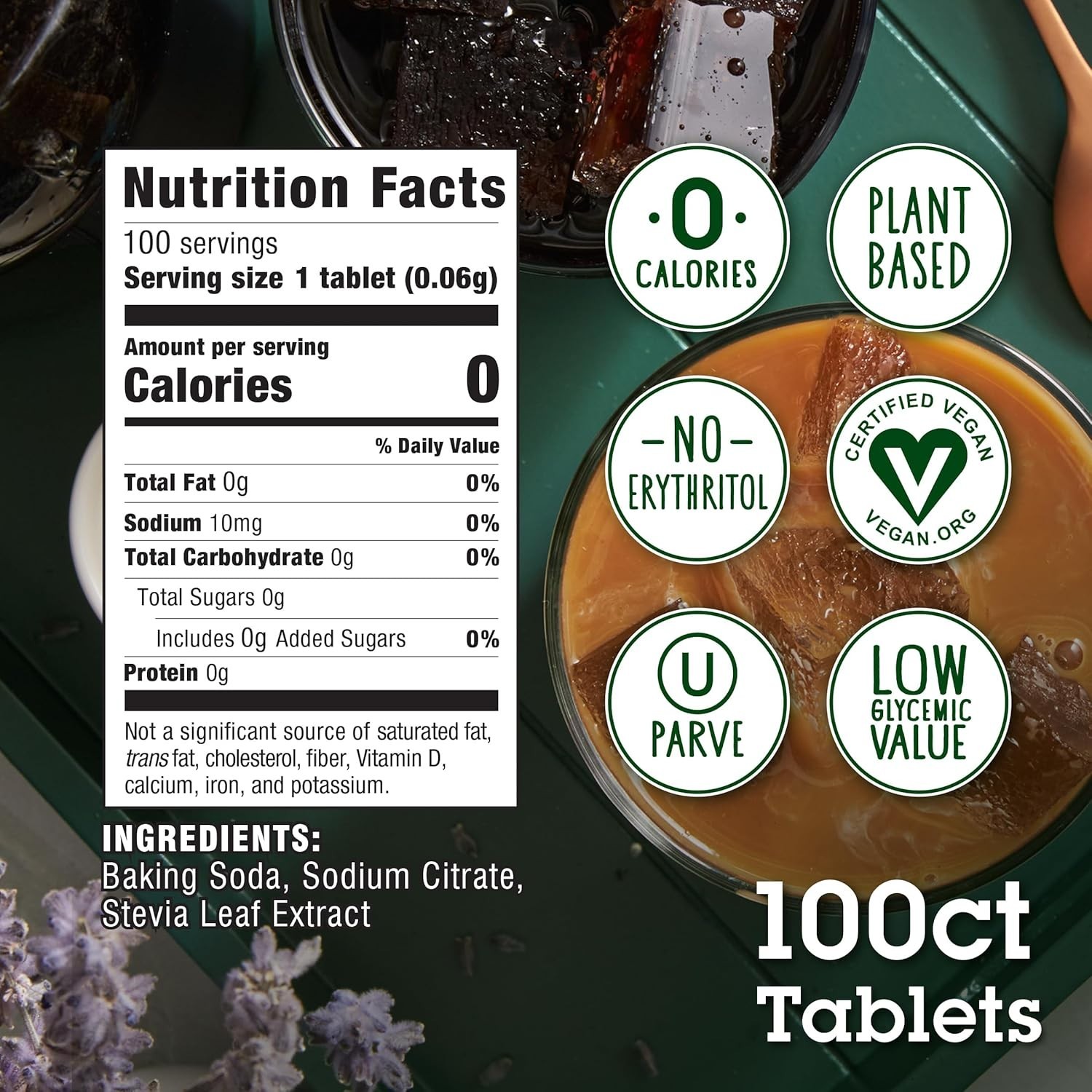 Stevia In The Raw Stevia Sweetener Tablets, 100 Ct, Zero Calorie Stevia Sugar