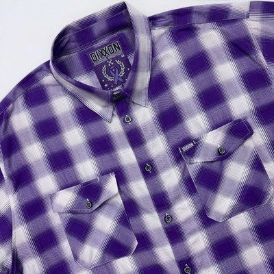 Dixxon Flannel Co Shirt Men's 4XL Purple Plaid The Best Friend Bamboo Blend