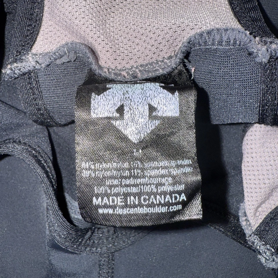 DESCENTE Size M Mens Black Mesh Inner Pad Compression Cycling Bib Shorts READ! - Image 3 of 4