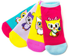 Neon Star Tokidoki Girls Ankle Socks 4 Pack Size 9-11 Youth Owl Colorful New