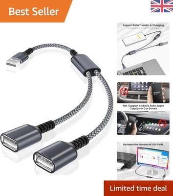 Robuster 0,3 m USB Y-Splitter - Doppel Buchse Adapter für effiziente Konnektivität