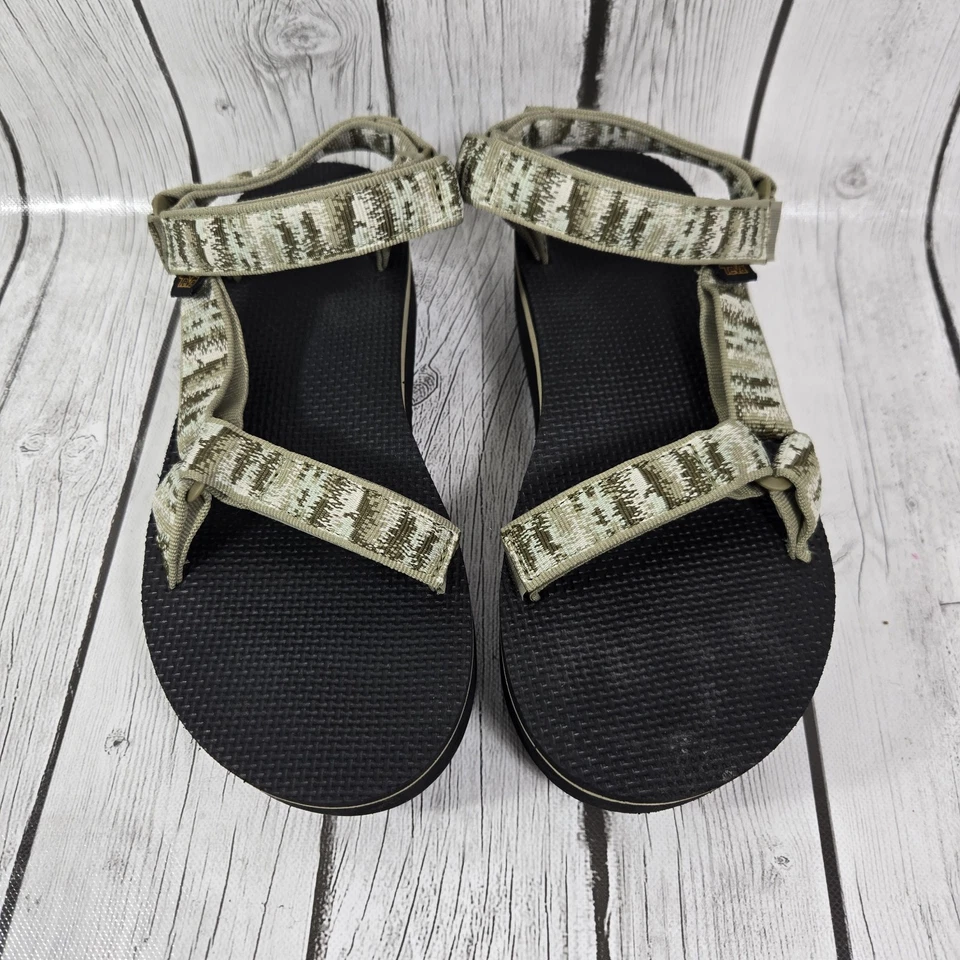 Sandalias informales para mujer Teva plataforma universal verde camuflaje 1008844 talla 9 Foto 2 de 4
