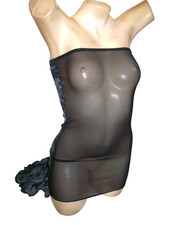 New Stripper Exotic Dancer Black Camo  Mesh Mid Length Dress S/M Stripperwear