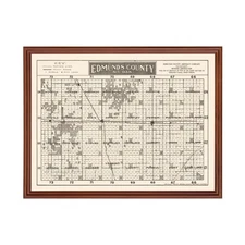 Old Map of Edmunds County, SD 1918 - Vintage South Dakota Ar