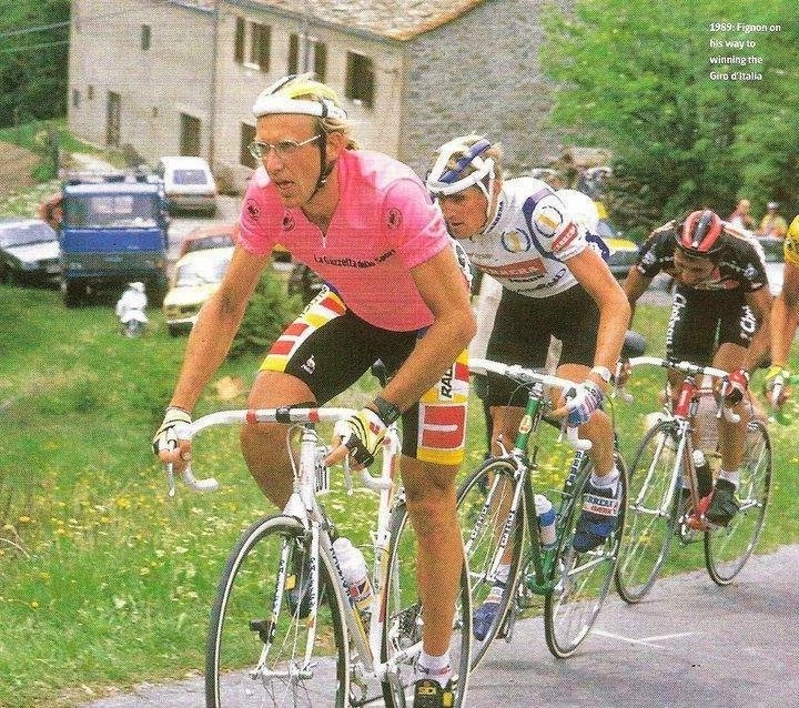Camiseta deportiva rosa Maglia Laurent Fignon rosa Laurent Giro d'italia 1989 rara de colección — L Foto 2 de 4
