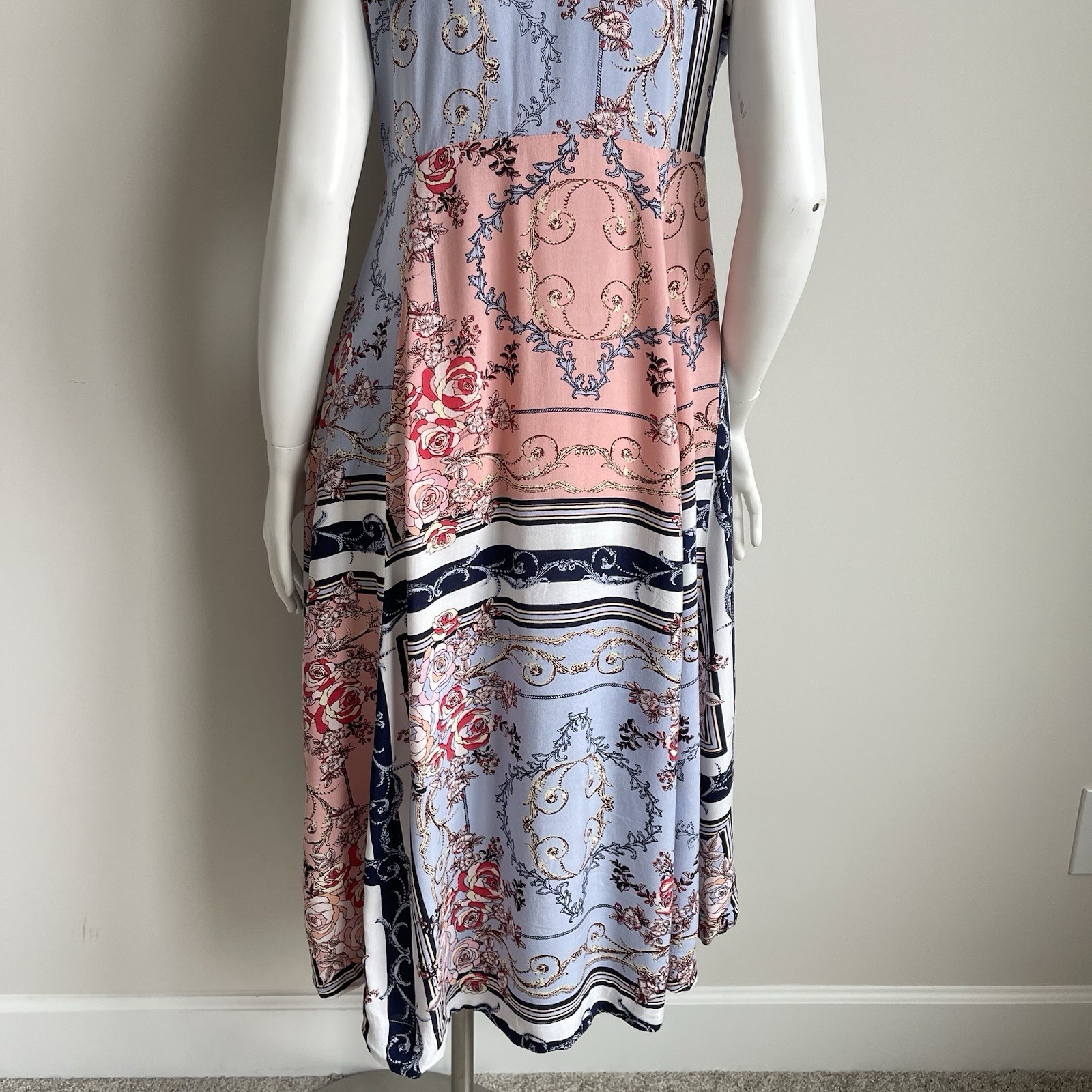 LOV by Westside Patchwork Mixed Print Floral Boho… - image 9