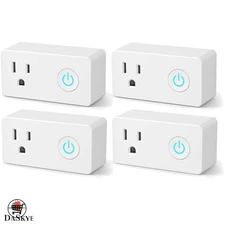 Effortless Scheduling: Alexa & Google Assistant Compatible Smart Outlet 4-Pack