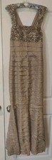 JS Collections Formal Evening Gown Beige Brown