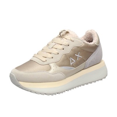 Sun 68 Big Ally Teddy Fur Weiß - Damen Schuhe Sneaker Elegant Und Schick
