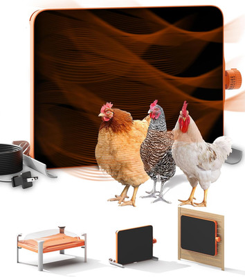 Smart Chicken Coop Heater, 200 Watts Chick Heater Built-In Adaptive Temperature