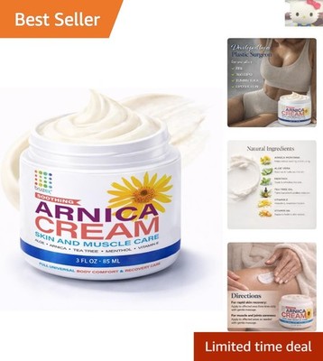 Gentle Arnica Cream for Cosmetic Recovery with Aloe & Tea Tree   3 Oz by Bruizex