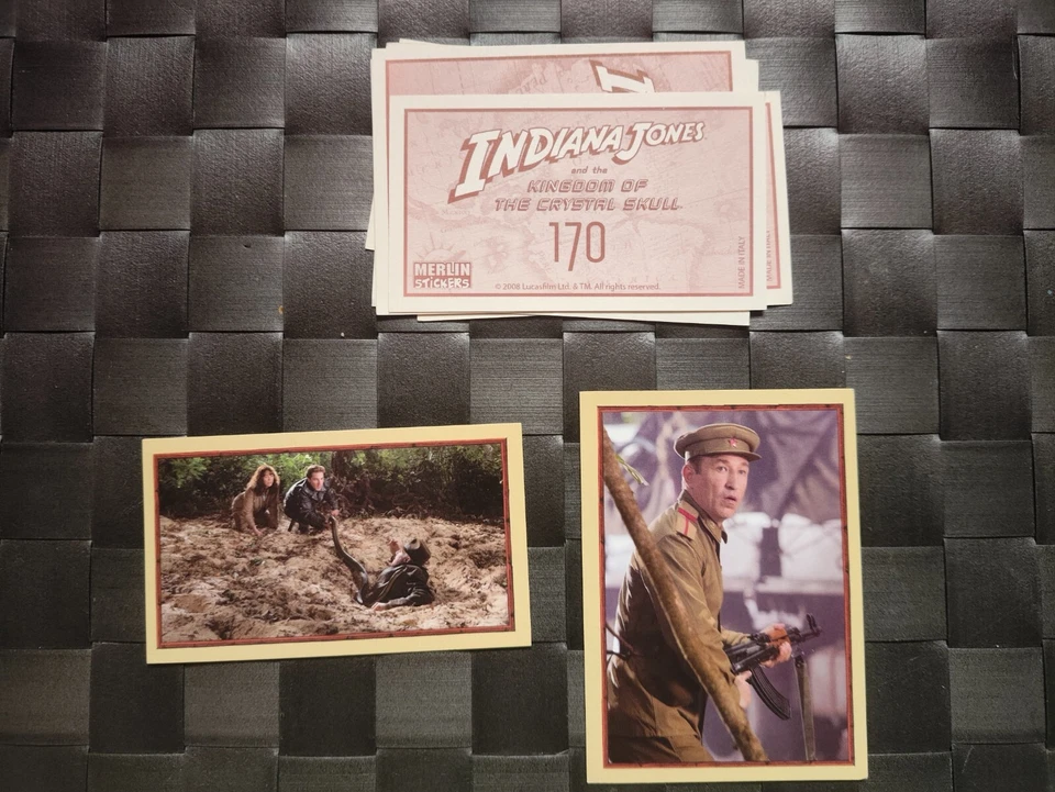 Lot de 8 stickers autocollants Indiana Jones et le Crâne de Cristal 2008 Merlin - Photo 1/1