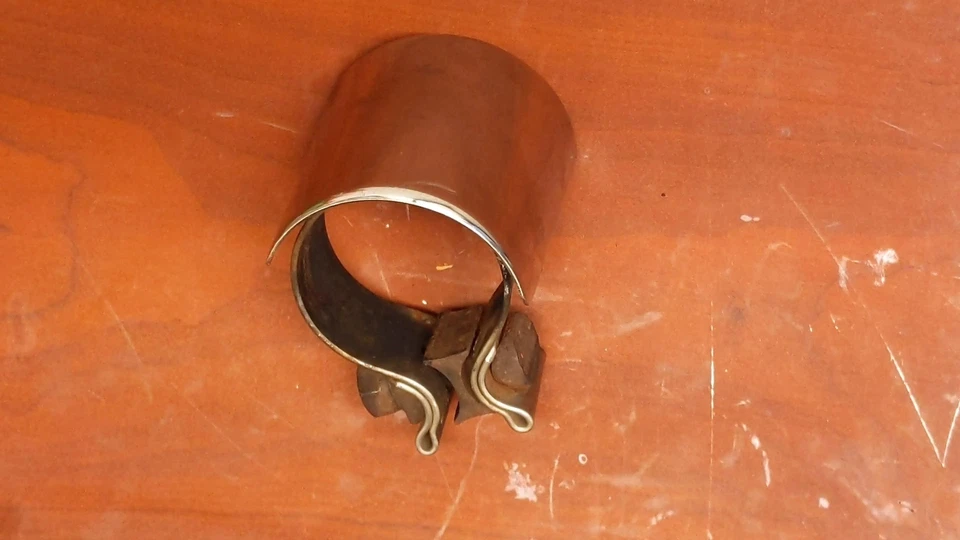 99 BMW R1100 r 1100 EXHAUST CLAMP COLLAR MUFFLER PIPE BAND W/ COVER 18211341478 - Image 2 of 4