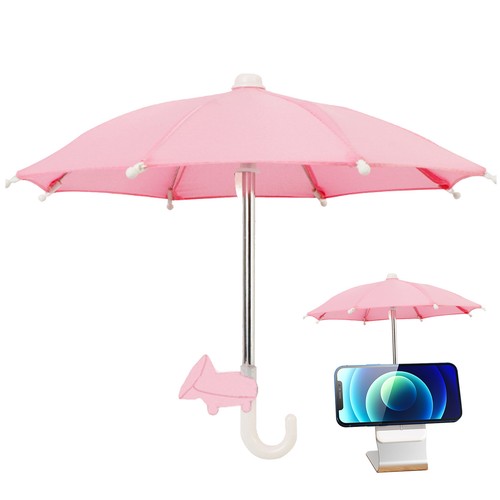 Mini Sun Shade Mobile Phone Holder Sun Umbrella Suction Cup Portable Cute Decor - Picture 6 of 16