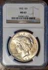 1922 $1 Silver Peace Dollar MS 63 NGC # 3550821-023 + Bonus